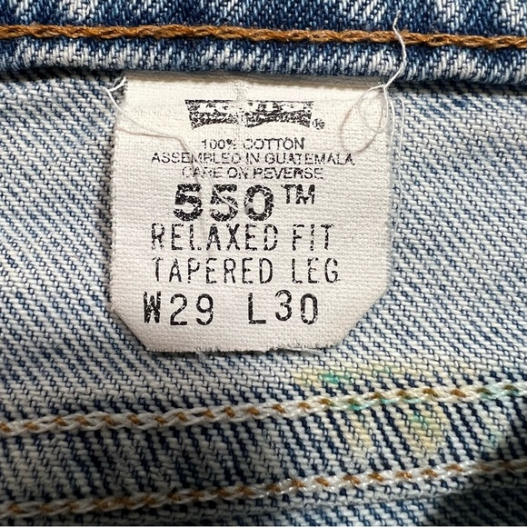 VINTAGE LEVIS 550 ORANGE TAB Denim Jeans Size 29 Waist - Picture 12 of 15